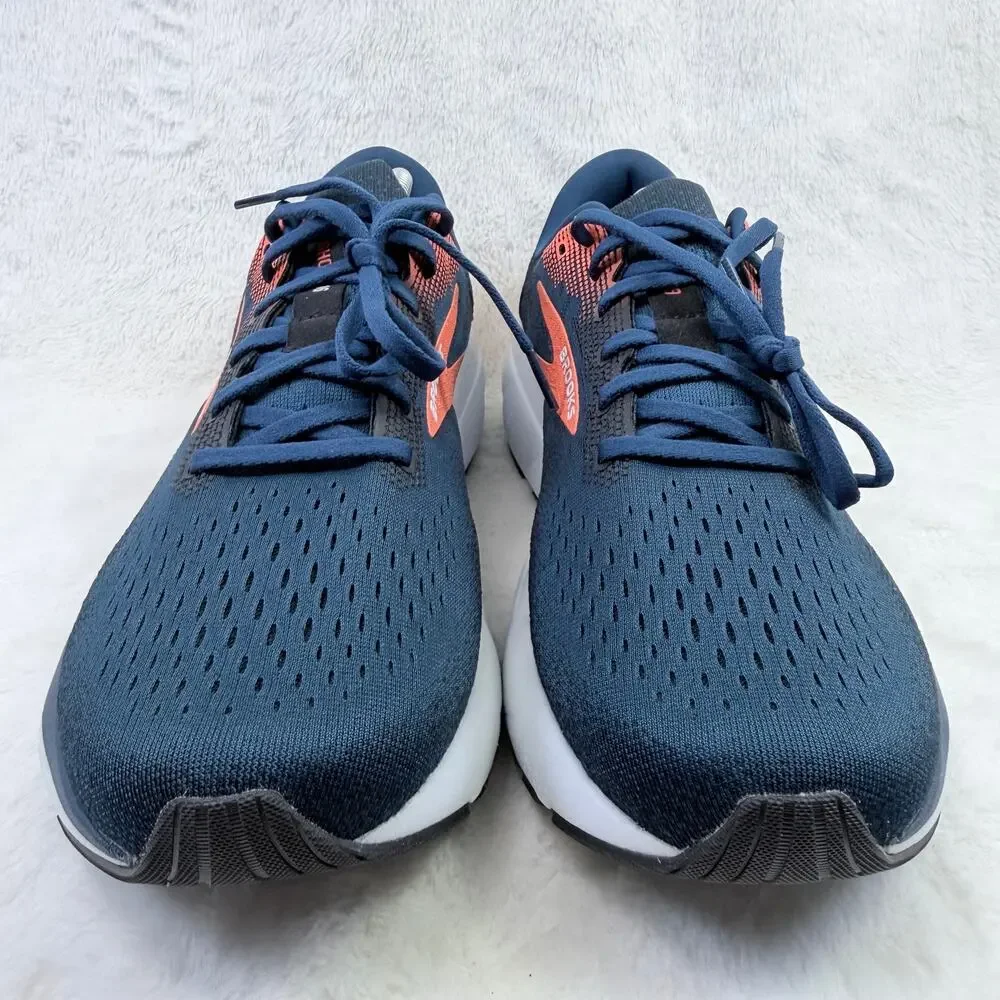 Brooks Ghost 16 Mens Running Shoes Blue Opal Black Nasturtium Size 12 D Sneaker